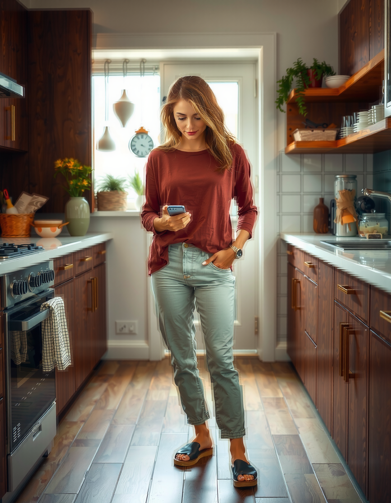 non stick cookware set with detachable — lifestyle photo showing Kitchen Academy Non Stick in use