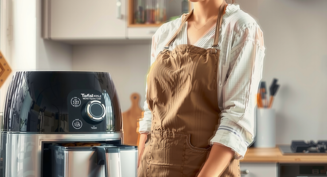 Tefal XXL Fryer 11L — lifestyle photo showing Tefal XXL Fryer 11 in use