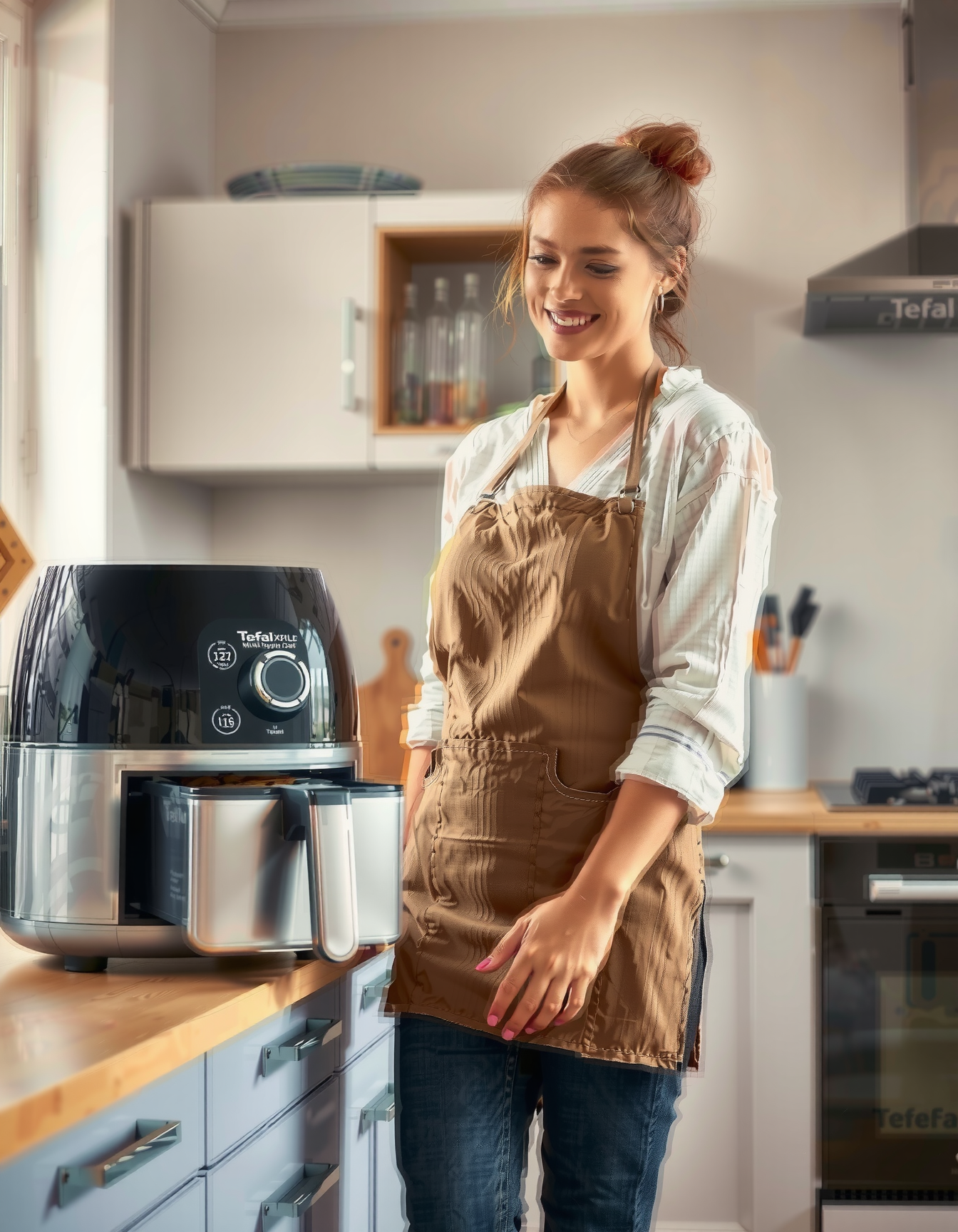 Tefal XXL Fryer 11L — lifestyle photo showing Tefal XXL Fryer 11 in use