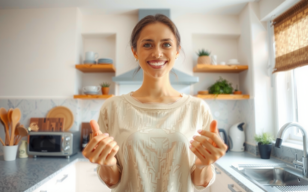 mini air fryer 2L — lifestyle photo showing Chefman 2L Mini Air in use