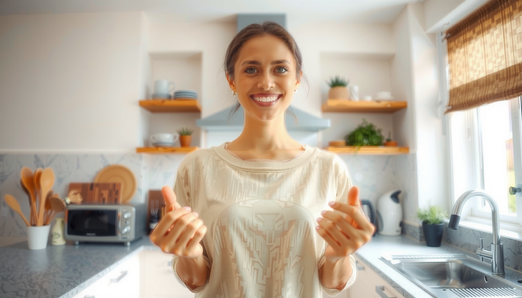 mini air fryer 2L — lifestyle photo showing Chefman 2L Mini Air in use