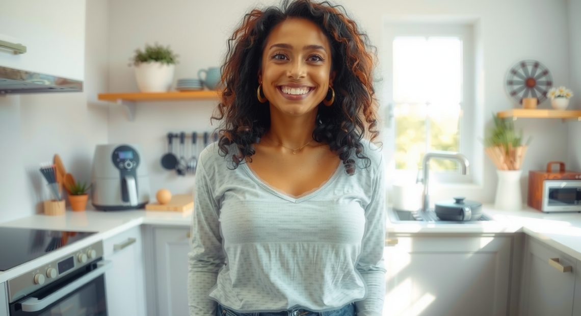 best air fryer 6 liter — lifestyle photo showing Cosori Air Fryer TurboBlaze in use