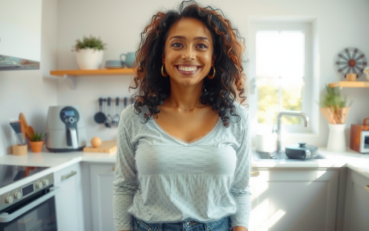 best air fryer 6 liter — lifestyle photo showing Cosori Air Fryer TurboBlaze in use
