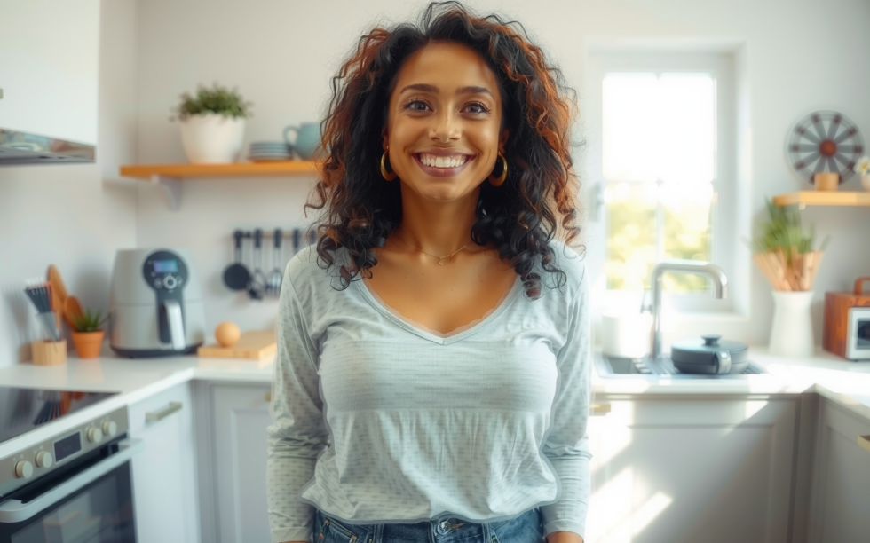 best air fryer 6 liter — lifestyle photo showing Cosori Air Fryer TurboBlaze in use