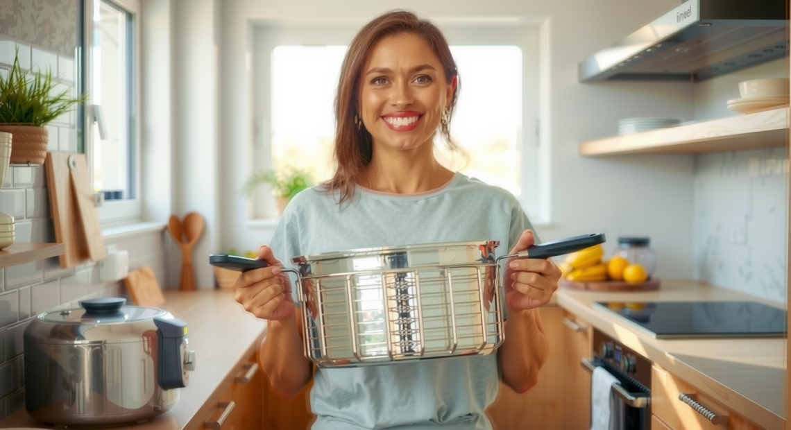 Breville Halo Flexi Air Fryer — lifestyle photo showing Breville Halo Flexi Air in use