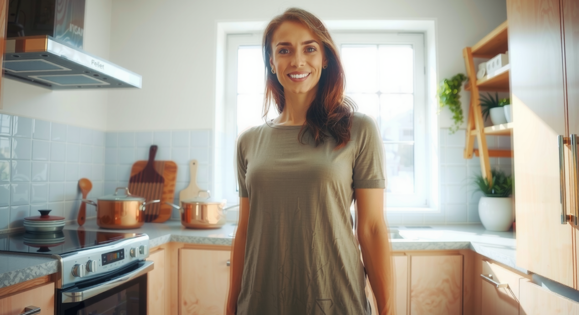 non-stick cookware set — lifestyle photo showing Non-Stick Cooking Pans and in use