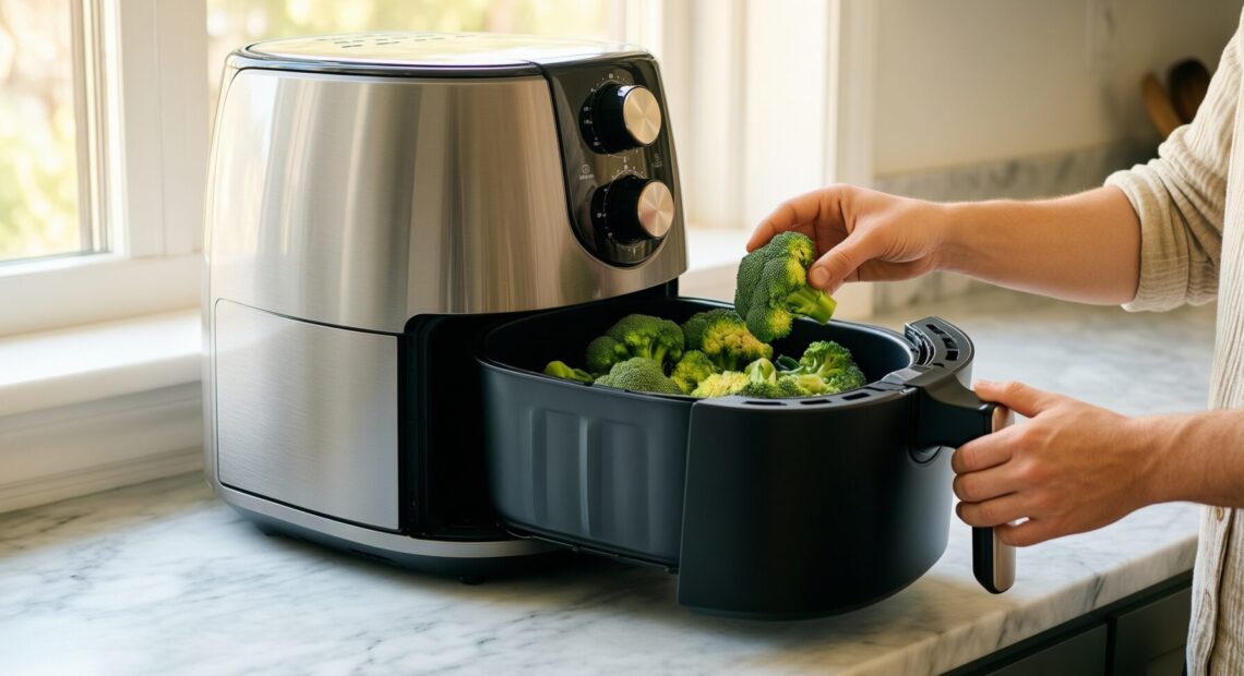 salter dual air fryer — illustrative AI-generated lifestyle image