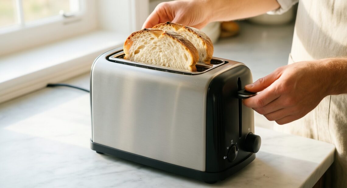 russell hobbs 4 slice toaster — illustrative AI-generated lifestyle image
