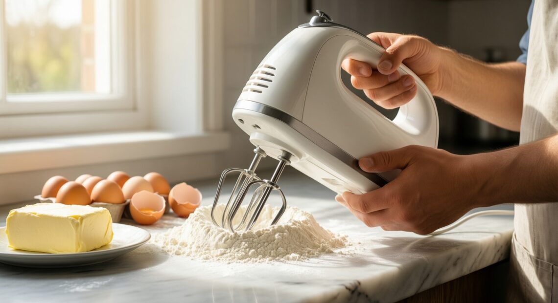 kenwood hand mixer — illustrative AI-generated lifestyle image