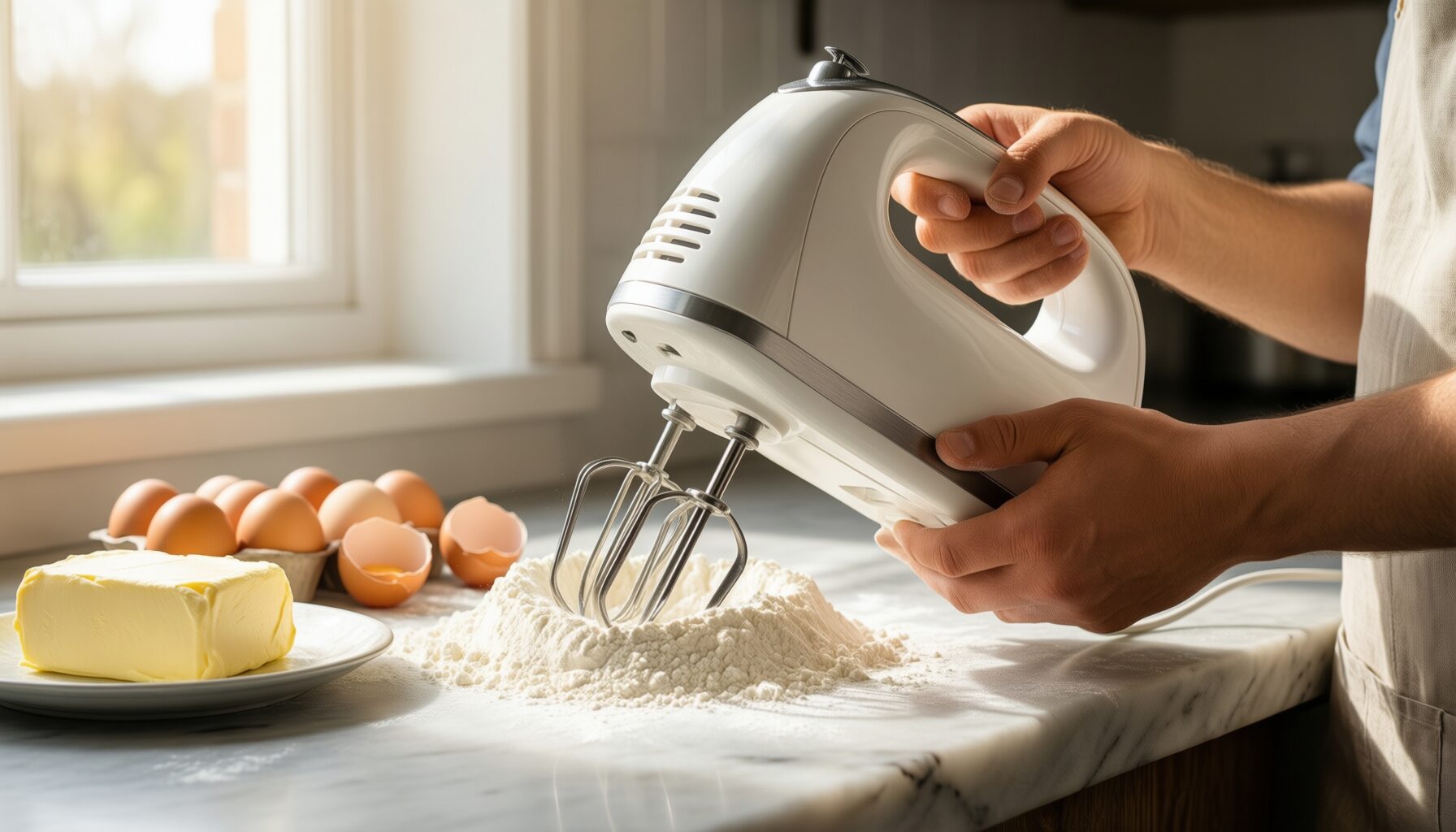 kenwood hand mixer — illustrative AI-generated lifestyle image