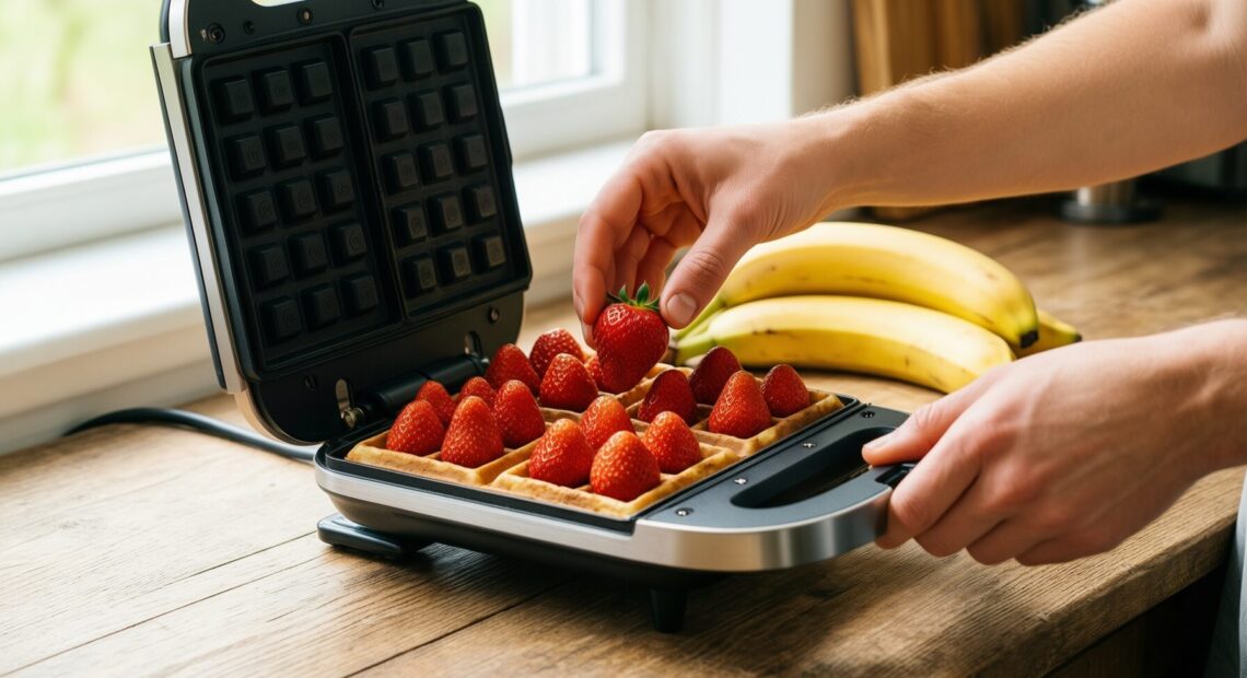 belgian waffle maker — illustrative AI-generated lifestyle image