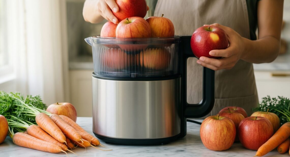 salter slow juicer — illustrative AI-generated lifestyle image