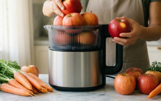 salter slow juicer — illustrative AI-generated lifestyle image