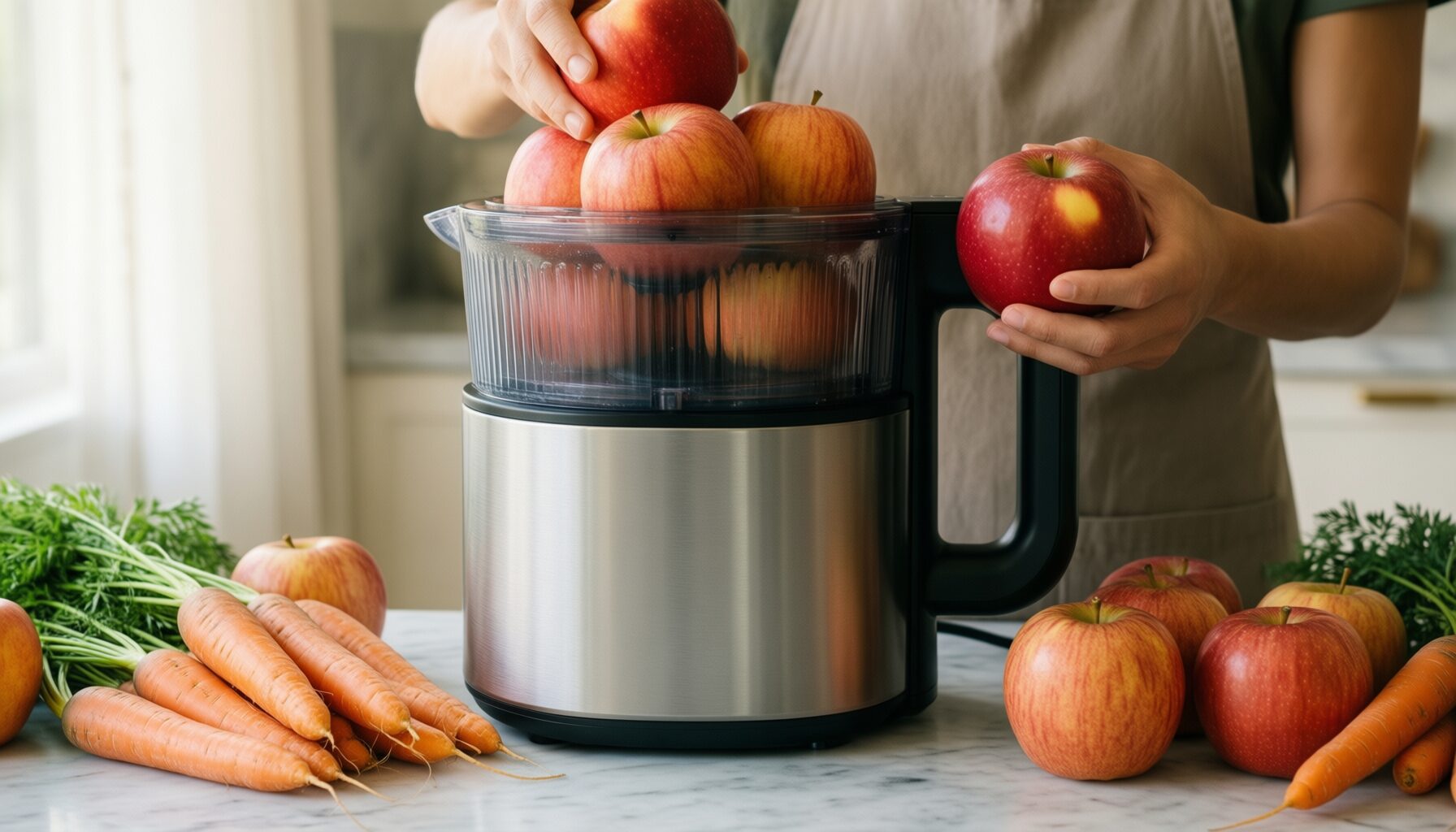 salter slow juicer — illustrative AI-generated lifestyle image