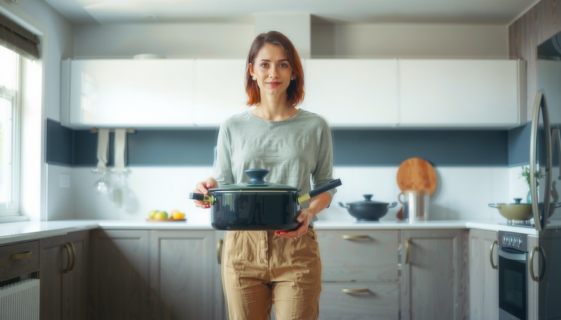 best nonstick cookware set — lifestyle photo showing CAROTE 25-Piece Ceramic Cookware in use