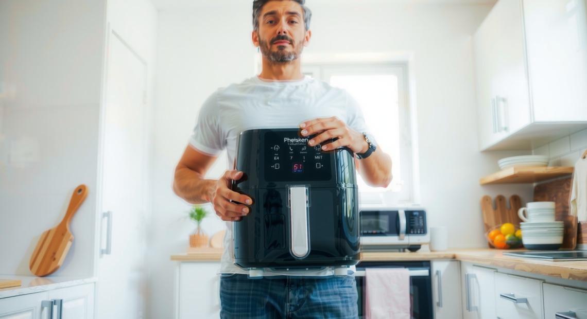 Ninja MAX Dual Zone Air Fryer — lifestyle photo showing Ninja MAX Dual Zone in use