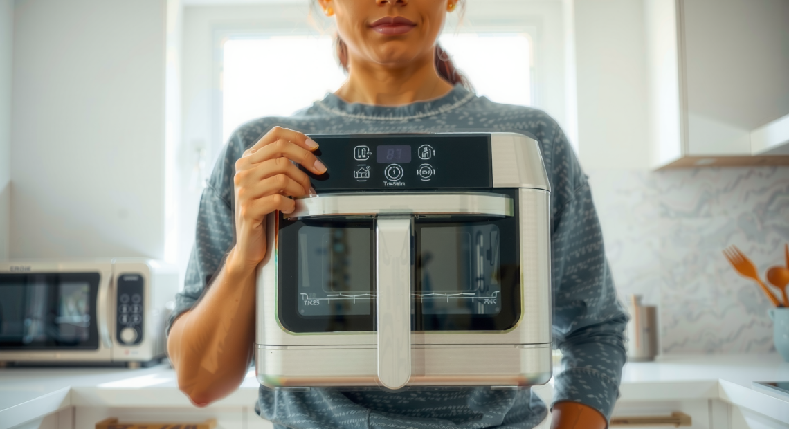 best large air fryer oven — lifestyle photo showing Bridge Pro 30 Litre in use
