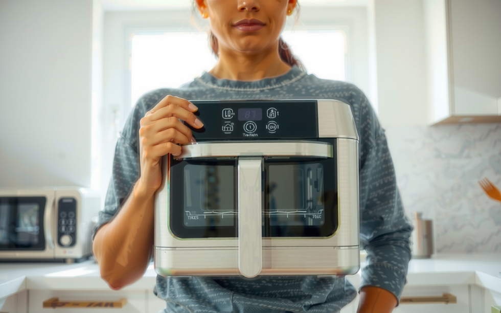 best large air fryer oven — lifestyle photo showing Bridge Pro 30 Litre in use