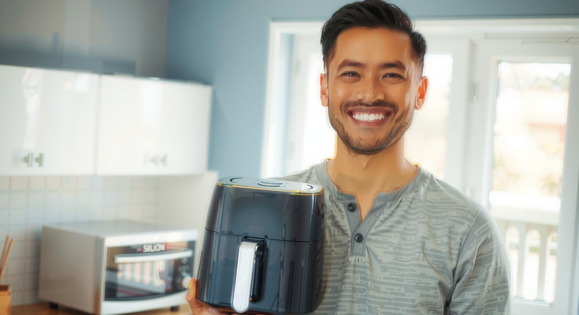 COSORI Air Fryer Lite 4 Quart — lifestyle photo showing COSORI Air Fryer Lite in use