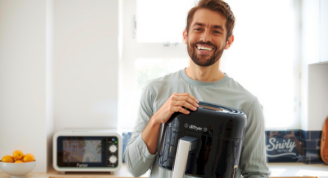 Tefal ActiFry Genius XL review — lifestyle photo showing Tefal ActiFry Genius XL in use
