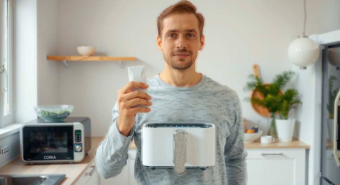 Dreo Air Fryer 3.8L — lifestyle photo showing Dreo Air Fryer 3.8L, in use