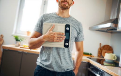 salter digital kitchen scales — lifestyle photo showing Salter Digital Kitchen Weighing in use