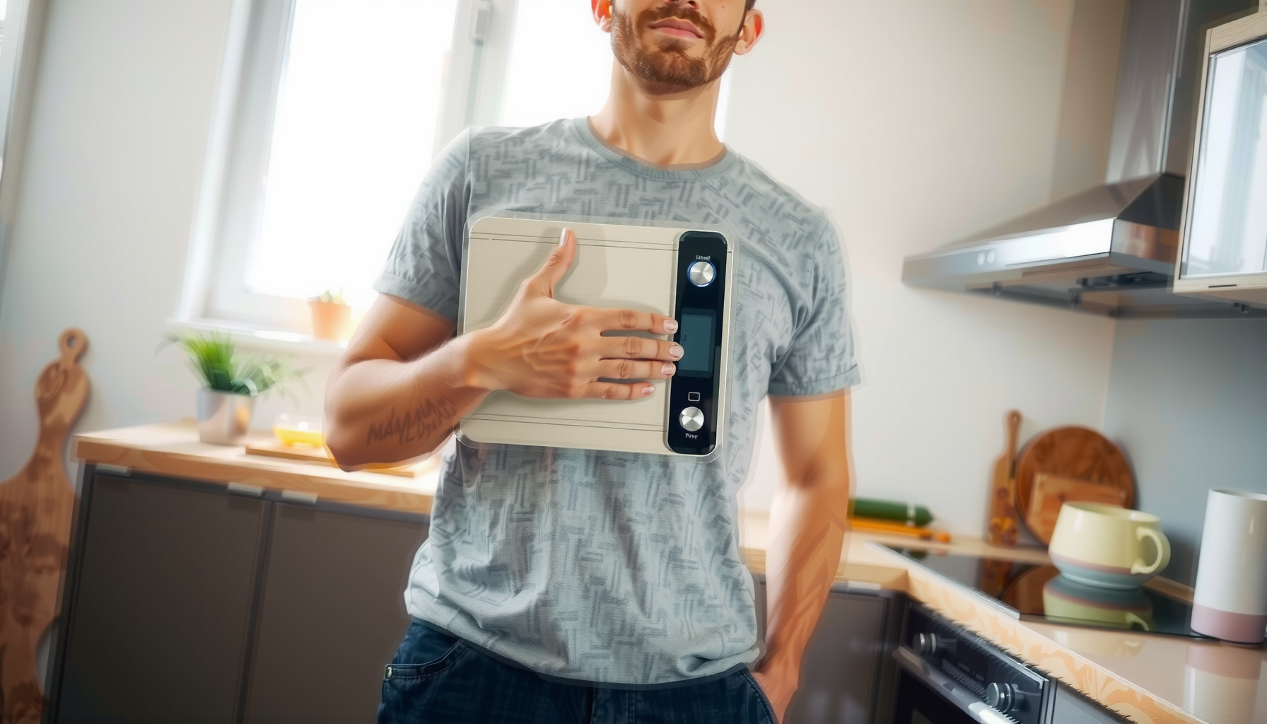 salter digital kitchen scales — lifestyle photo showing Salter Digital Kitchen Weighing in use