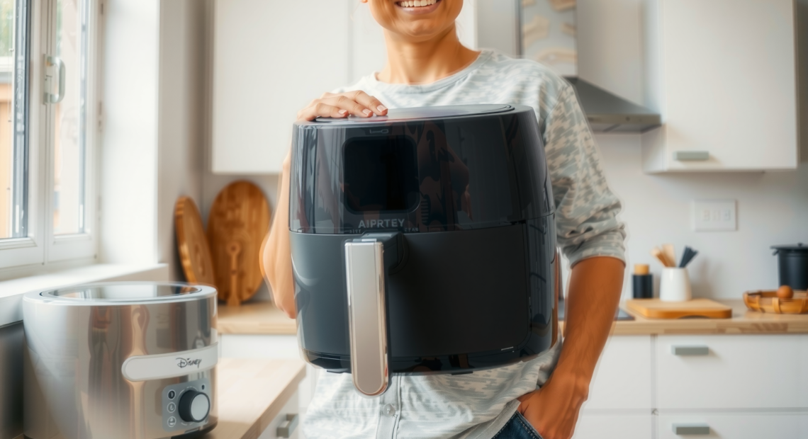Philips Airfryer Essential XL review — lifestyle photo showing Philips Airfryer Essential XL in use