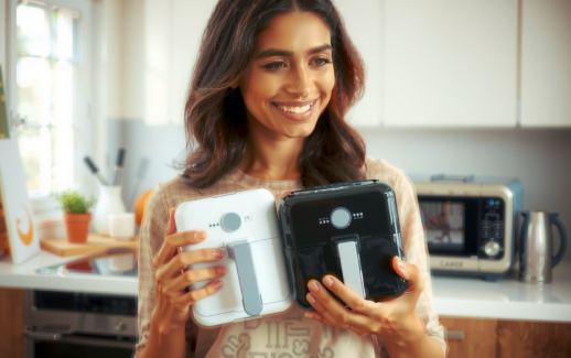 Aigostar Hayden X air fryer — lifestyle photo showing Aigostar Hayden X 4L in use