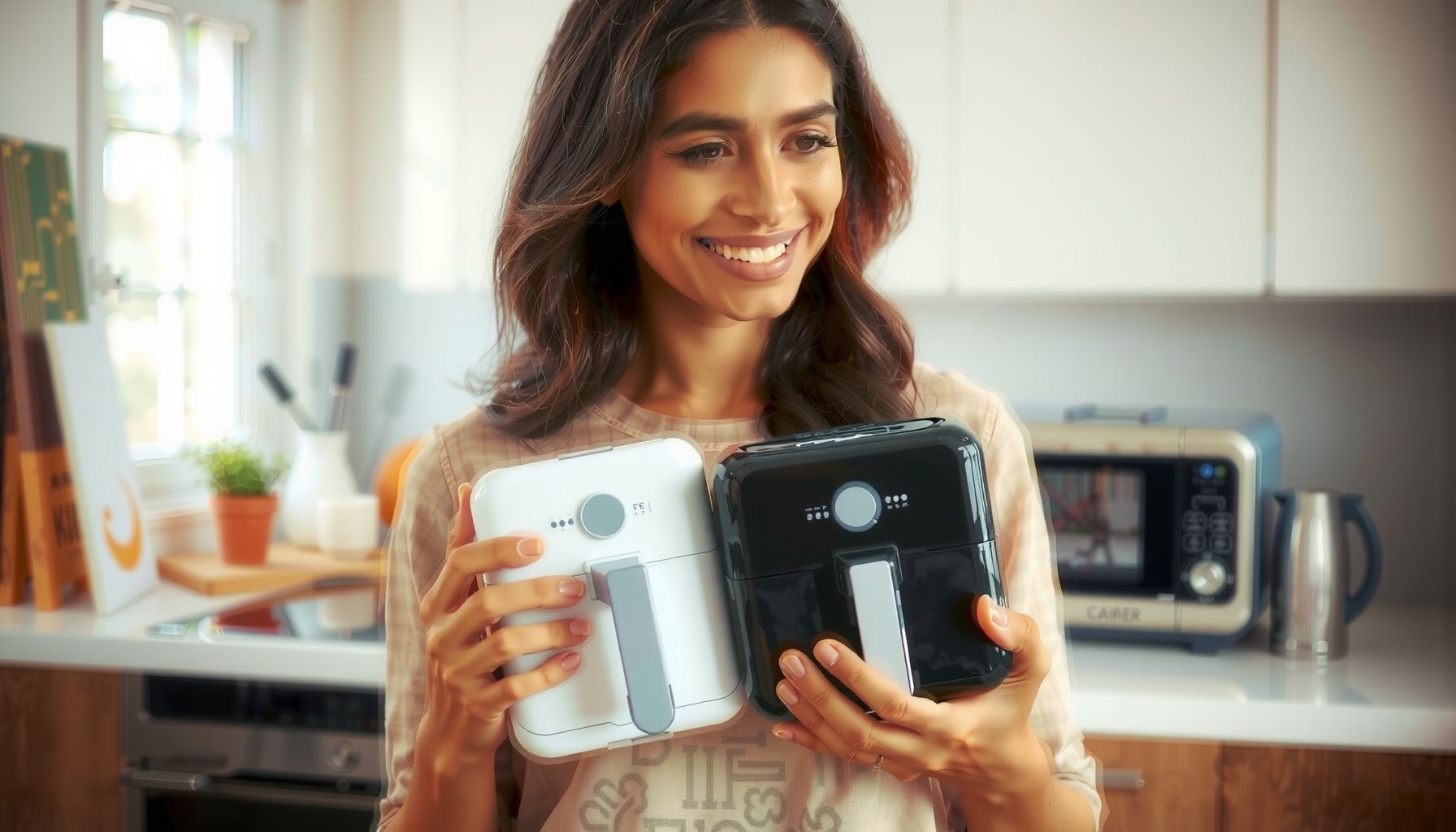 Aigostar Hayden X air fryer — lifestyle photo showing Aigostar Hayden X 4L in use