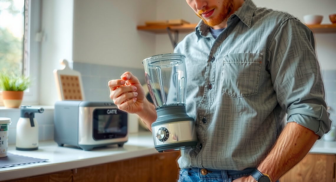 Ninja BN495UK blender review — lifestyle photo showing Ninja Blender with Auto-iQ in use