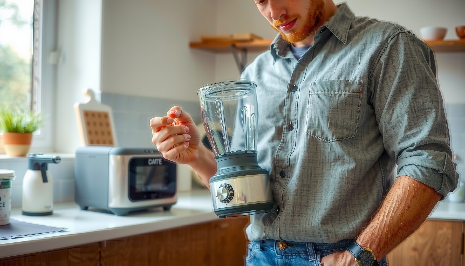 Ninja BN495UK blender review β lifestyle photo showing Ninja Blender with Auto-iQ in use