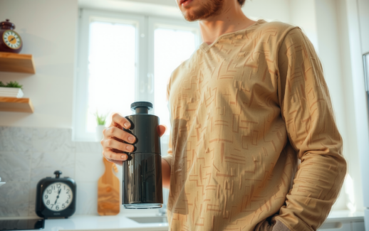 De'Longhi KG79 coffee grinder — lifestyle photo showing De'Longhi KG79 Electric Coffee in use