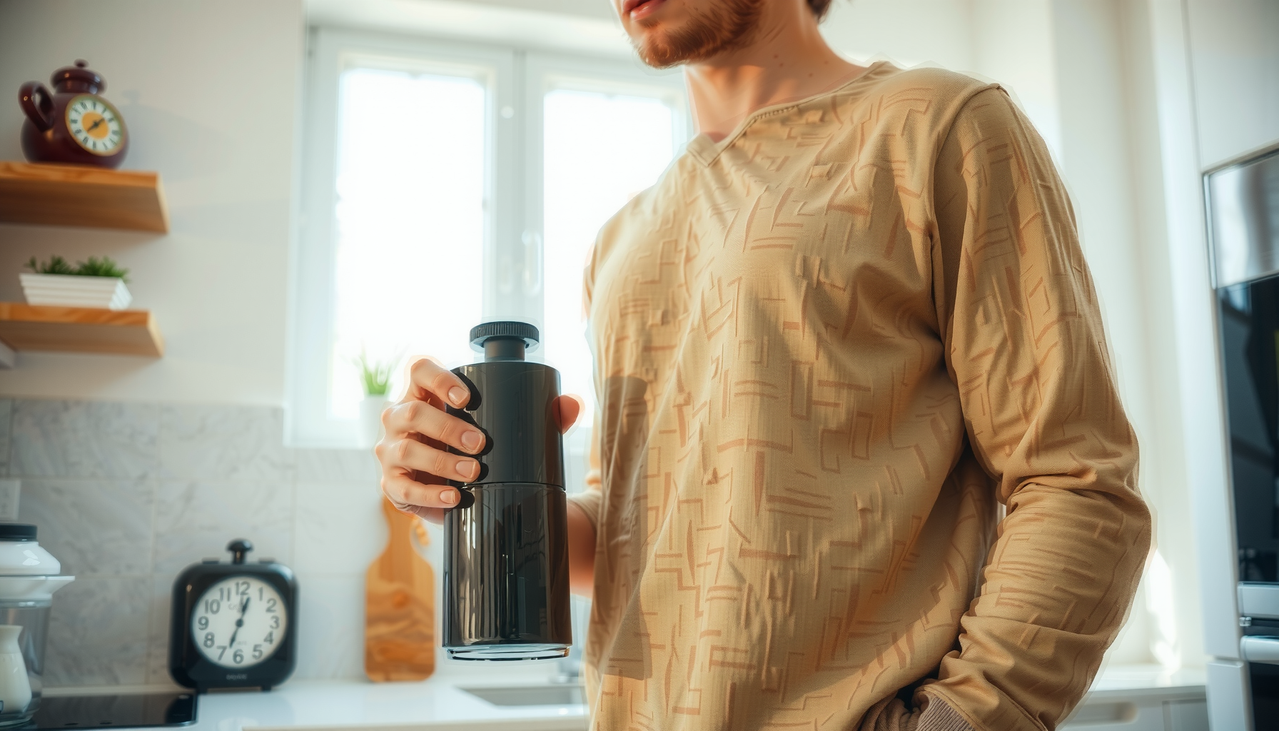 De'Longhi KG79 coffee grinder — lifestyle photo showing De'Longhi KG79 Electric Coffee in use