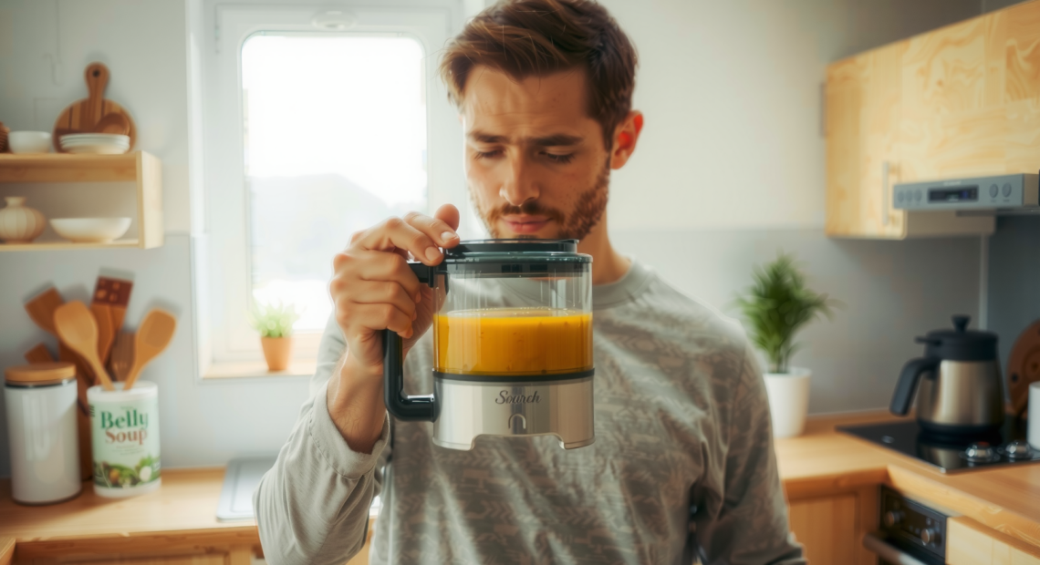 Morphy Richards soup maker — lifestyle photo showing Morphy Richards Classic Soup in use