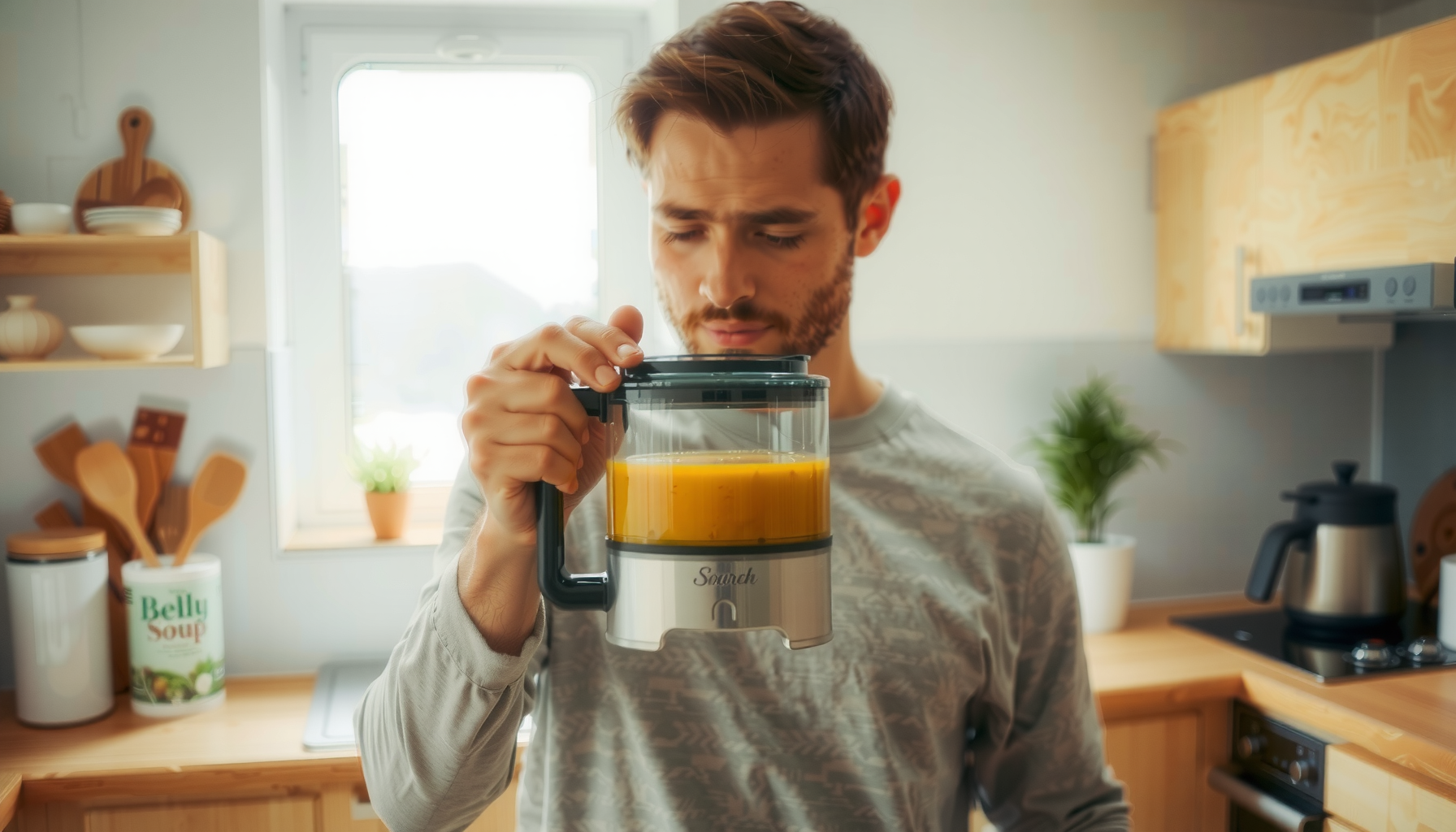 Morphy Richards soup maker — lifestyle photo showing Morphy Richards Classic Soup in use