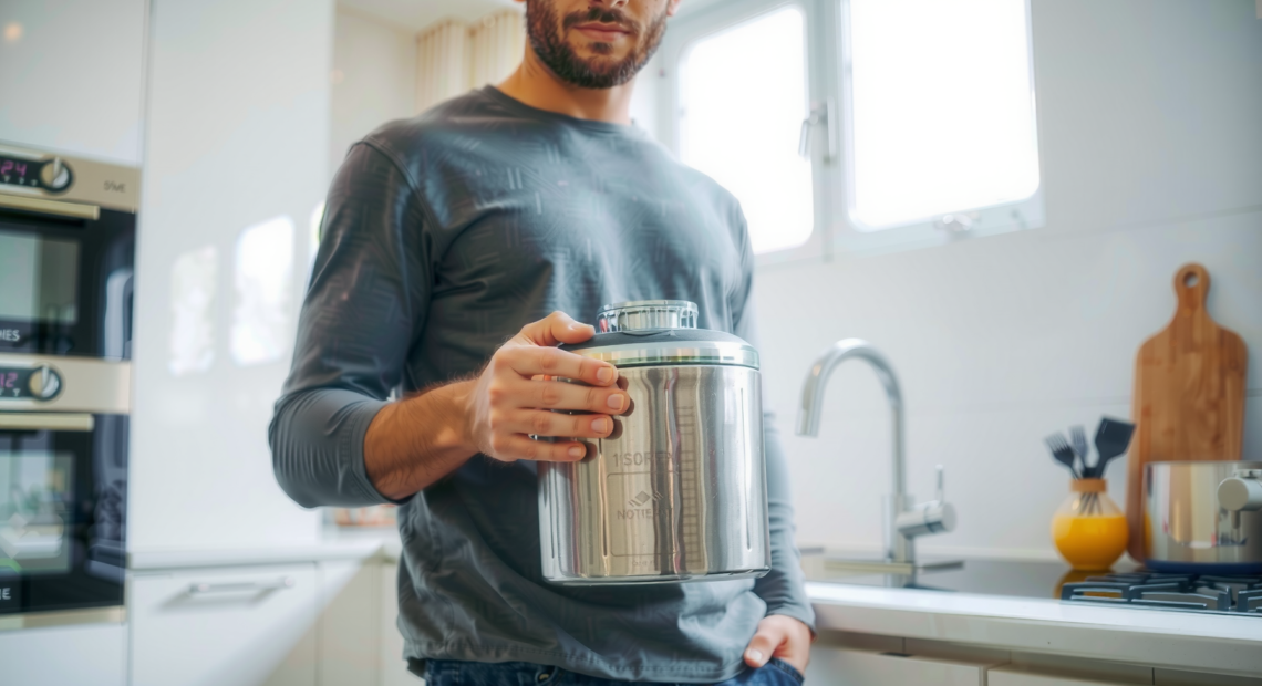 best ice cream maker uk — lifestyle photo showing Cuisinart Deluxe Ice Cream in use