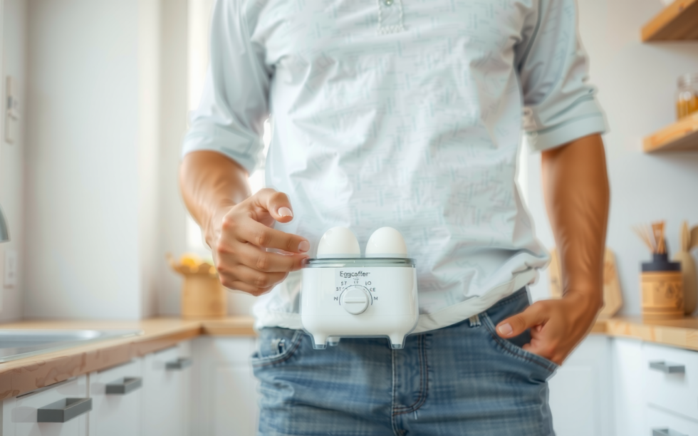 Salter EK2783 electric egg cooker review β lifestyle photo showing Salter EK2783 Electric Multi in use