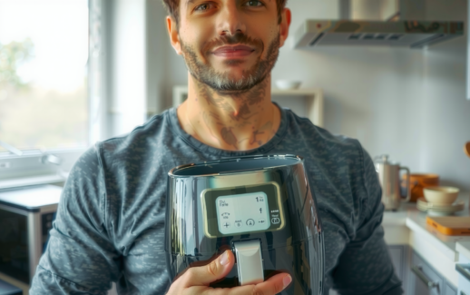 Ninja CRISPi portable air fryer UK — lifestyle photo showing Ninja CRISPi Portable Air in use