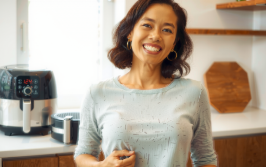 Russell Hobbs Dual Air Fryer 9L — lifestyle photo showing Russell Hobbs Dual Air in use
