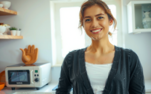 30L air fryer oven with rotisserie — lifestyle photo showing 30L Air Fryer Oven in use