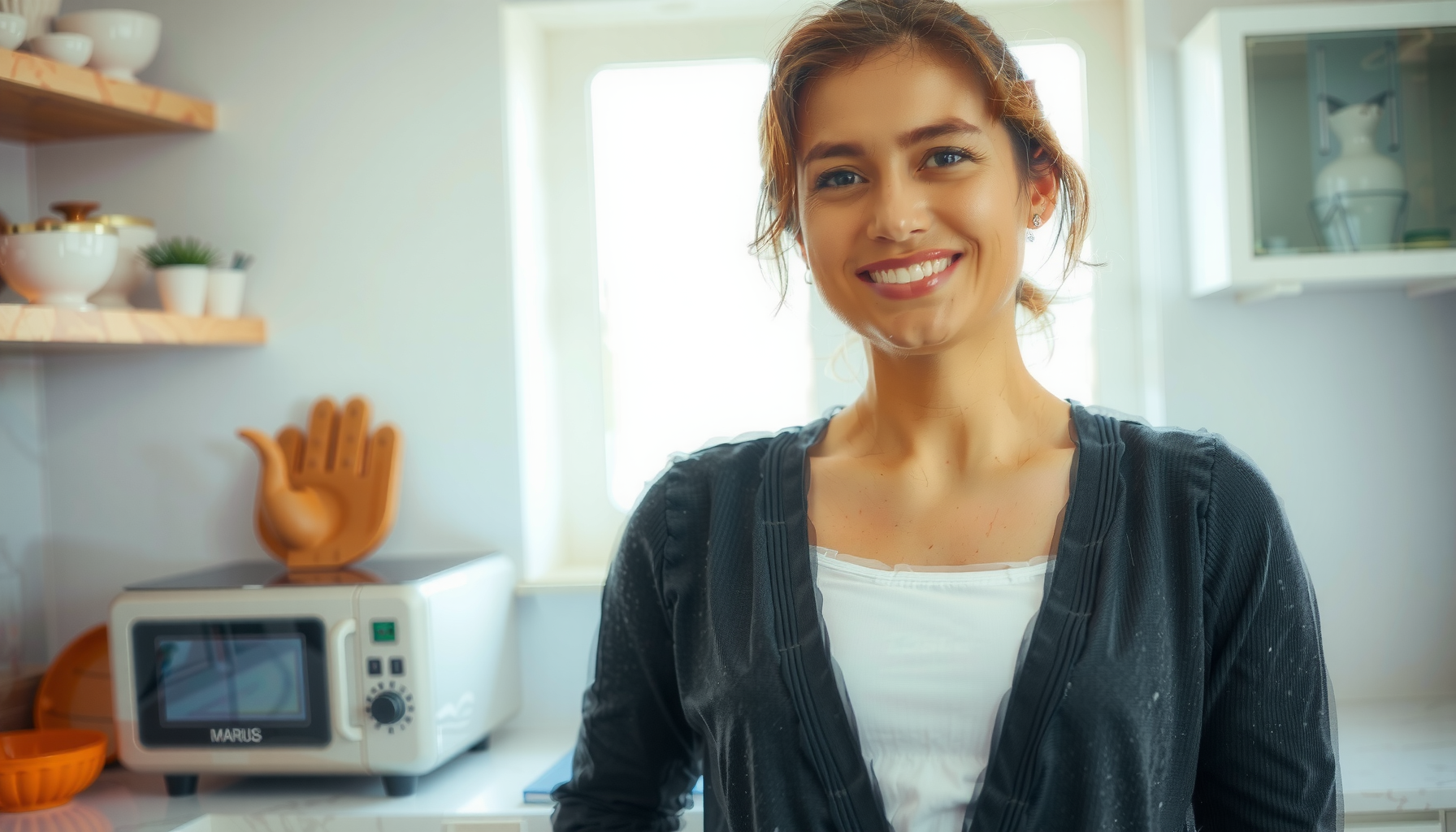 30L air fryer oven with rotisserie — lifestyle photo showing 30L Air Fryer Oven in use