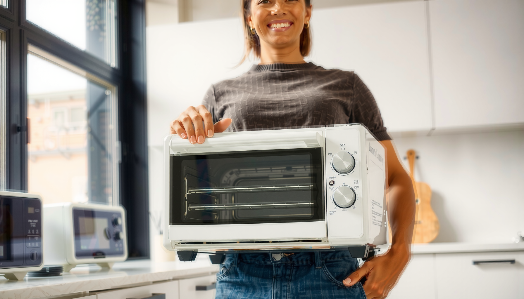 Duronic XXL Air Fryer AF34 WE — lifestyle photo showing Duronic XXL Air Fryer in use