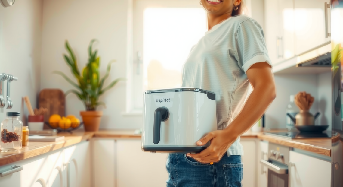 Tower T17001 deep fat fryer — lifestyle photo showing Tower T17001 Deep Fat in use