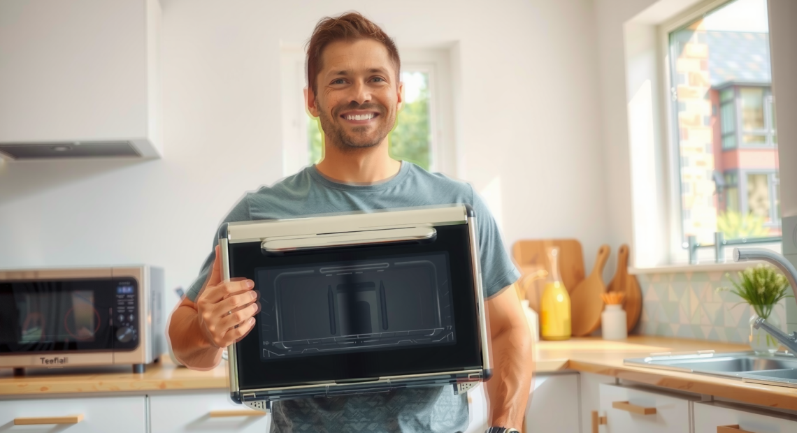 Bridge Pro WiFi Air Fryer Oven — lifestyle photo showing Bridge Pro WiFi Air in use