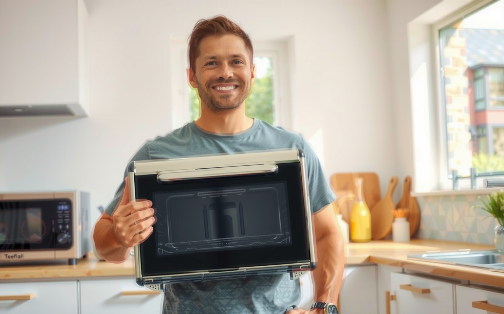 Bridge Pro WiFi Air Fryer Oven — lifestyle photo showing Bridge Pro WiFi Air in use