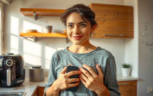Cuisinart XXL air fryer with 2 — lifestyle photo showing Cuisinart XXL10.4L Air Fryer in use