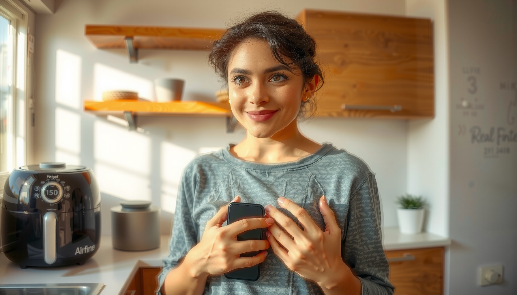 Cuisinart XXL air fryer with 2 — lifestyle photo showing Cuisinart XXL10.4L Air Fryer in use