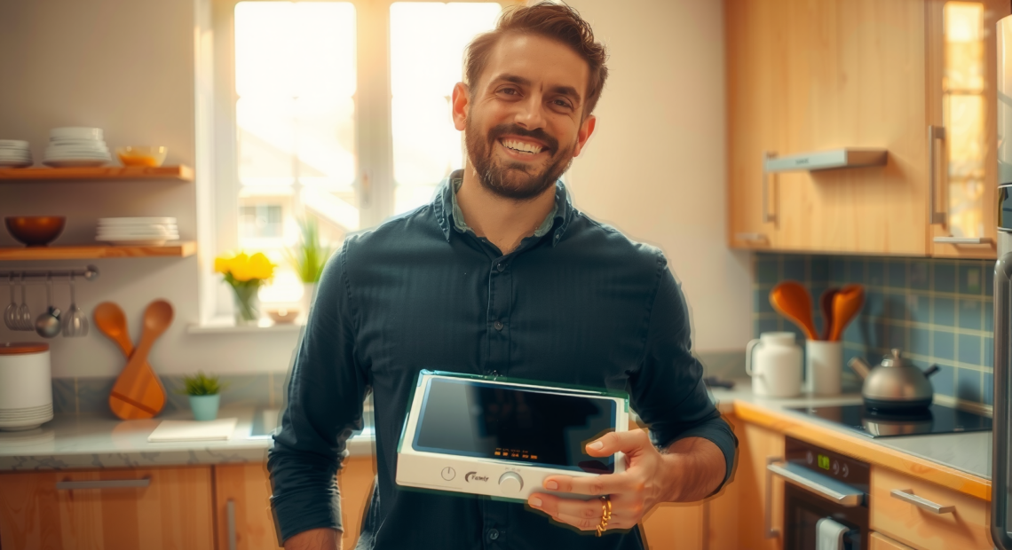 portable induction hob — lifestyle photo showing Judge Portable Electric Induction in use