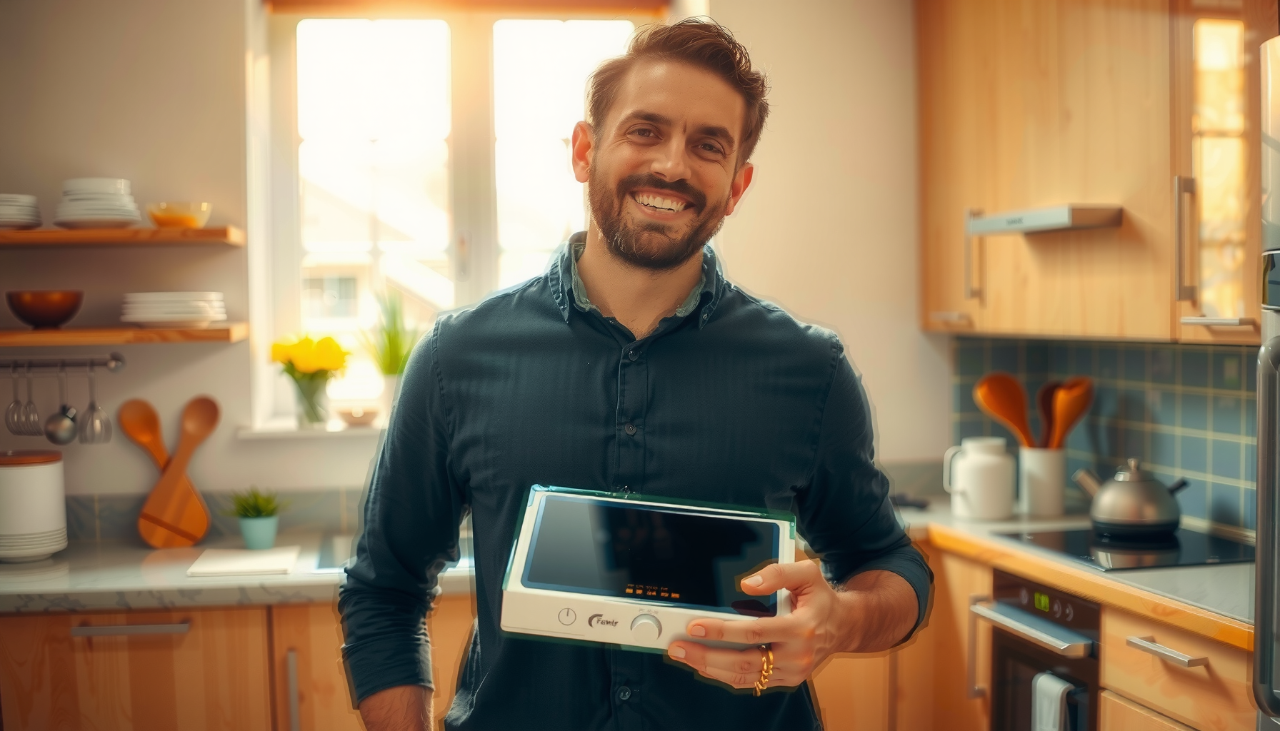 portable induction hob — lifestyle photo showing Judge Portable Electric Induction in use